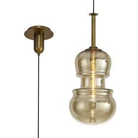 M6690  Sonata Pendant 29cm Round 1 Light Bronze